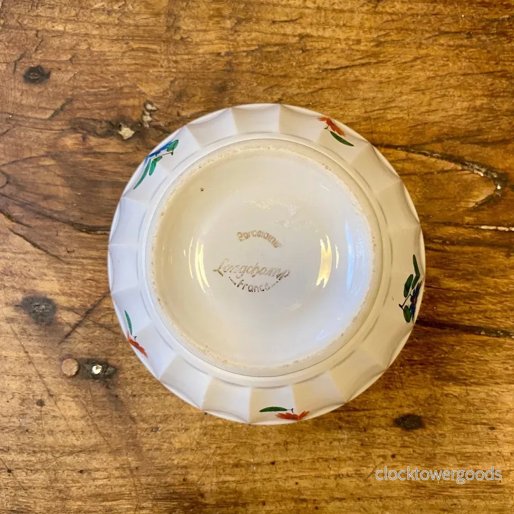 Vintage French Longchamp Café au Lait Bowl – Floral - Bild 2