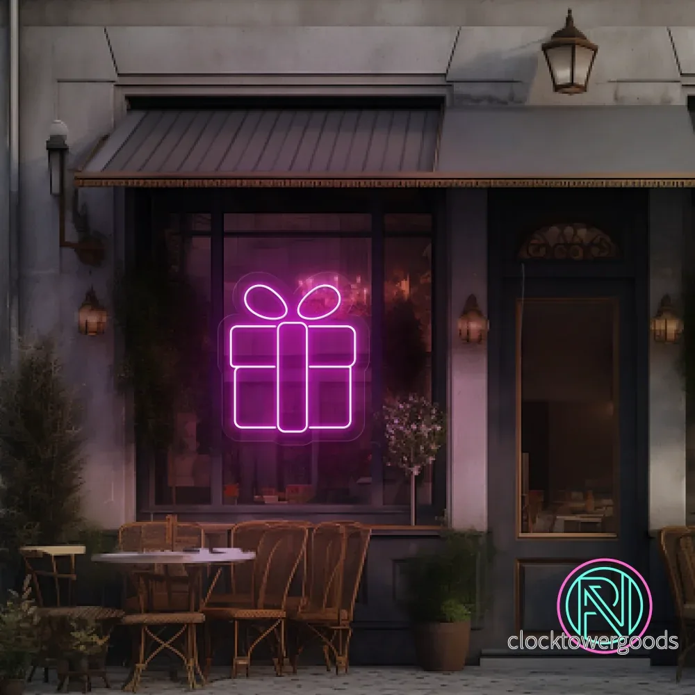 "Presentbox" Led neonskylt. - Bild 2