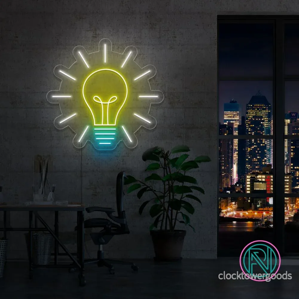 ”Glödpära” Led neonskylt. ”Glödpära” Led neonskylt.