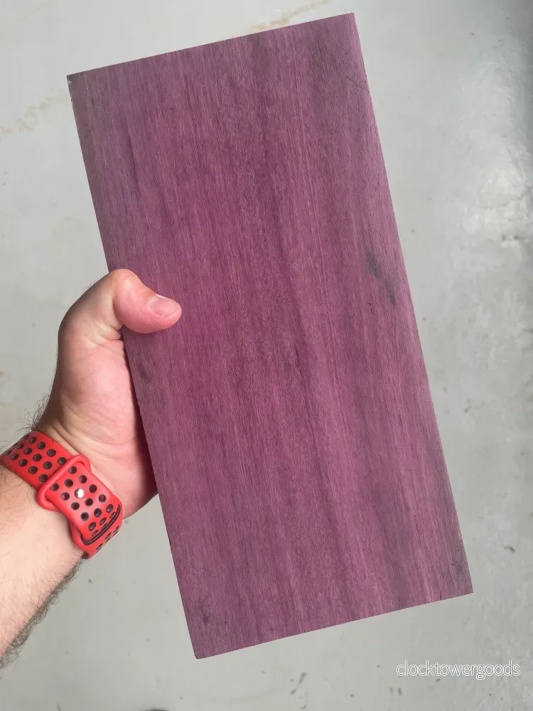 Purpleheart, stort ämne 55 × 155 × 300 mm - Bild 2