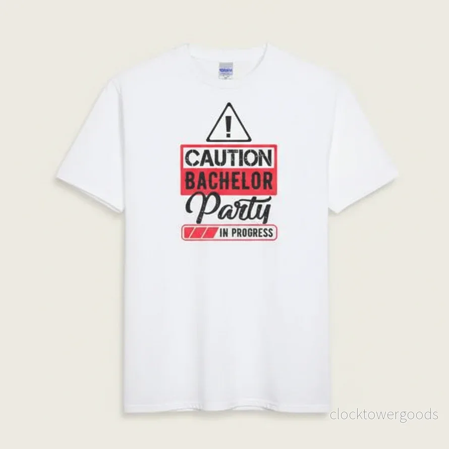 Caution Bachelor Party In Progress T-shirt – Svensexa - Bild 2