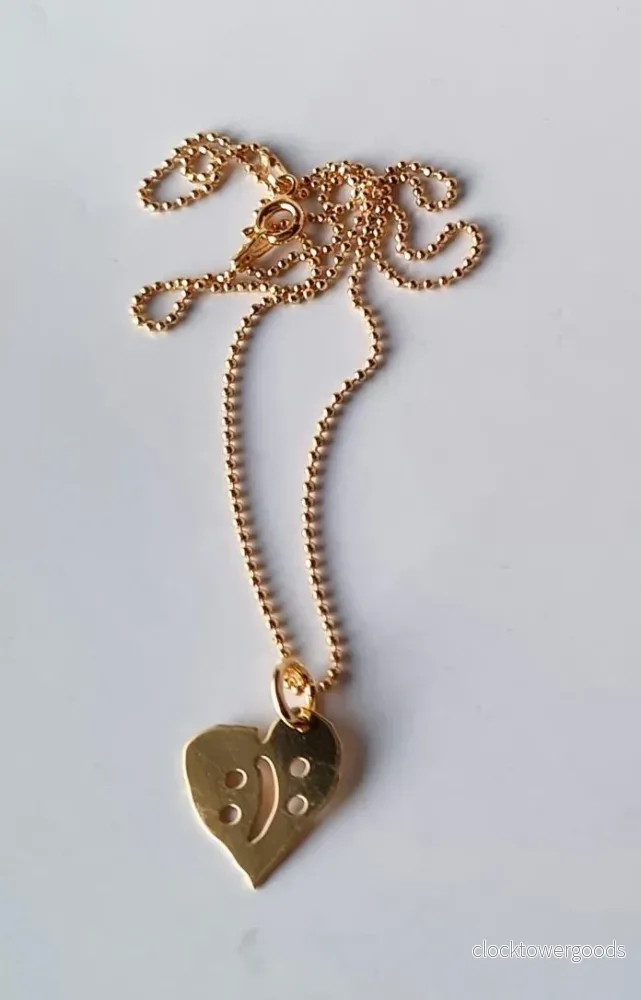 Halsband hjärta med guldplätering - Bild 2