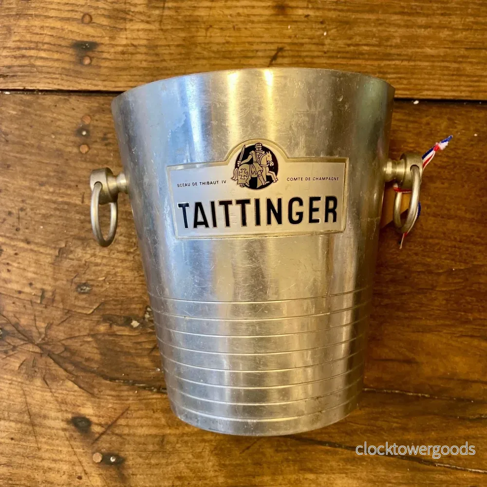 Vintage French Taittinger Champagne Bucket Vintage French Taittinger Champagne Bucket