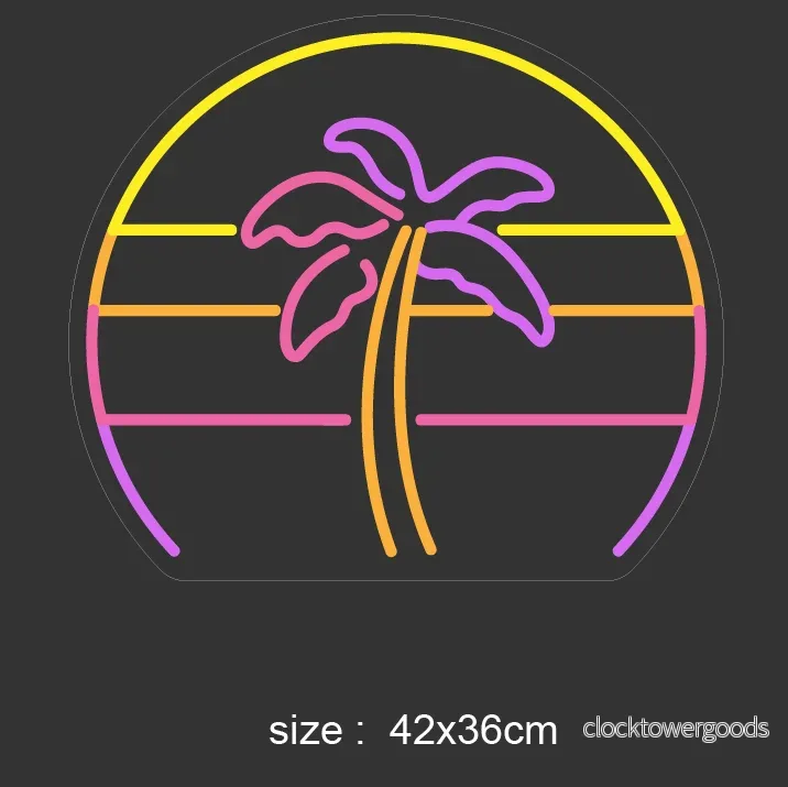 "Tropisk Palm liten" Led neonskylt - Bild 2