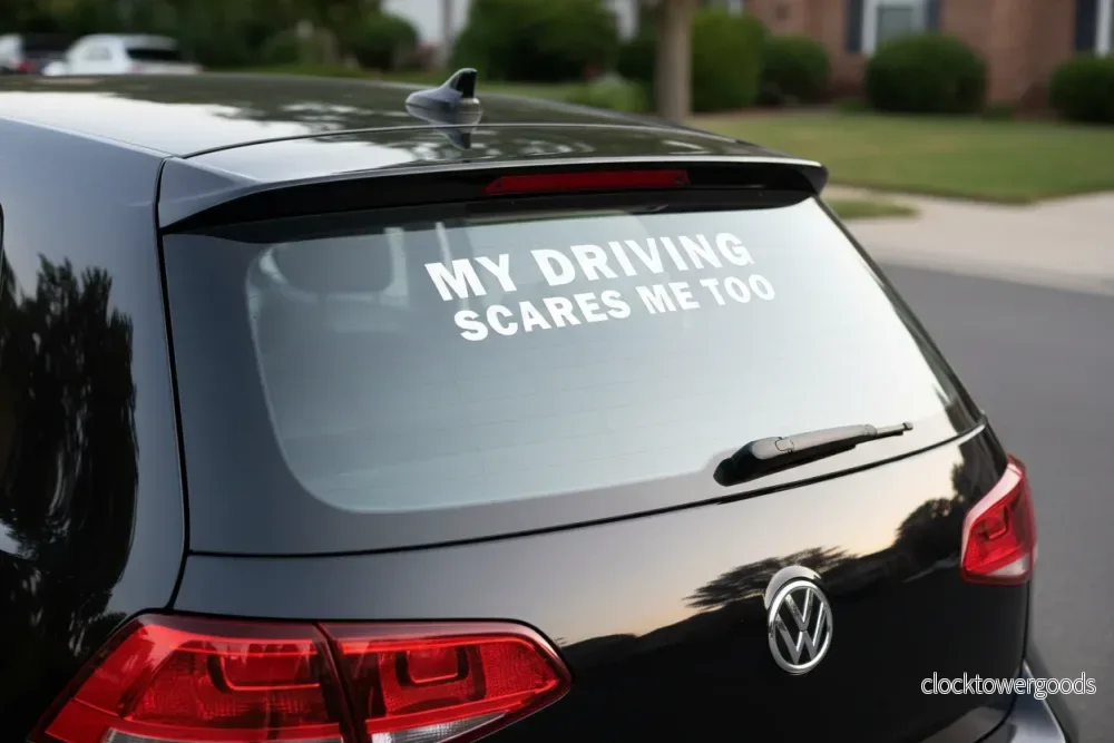 My Driving Scares Mee Too Dekal