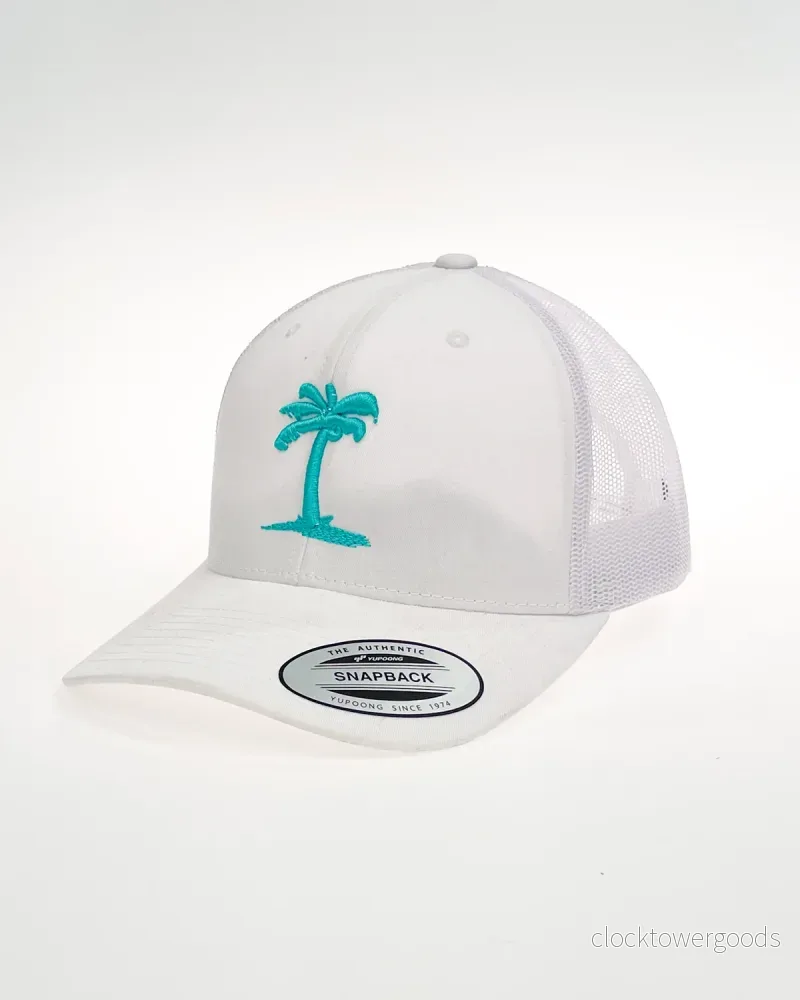 Tropical Snapback 3D – White/Turquoise Tropical Snapback 3D – White/Turquoise