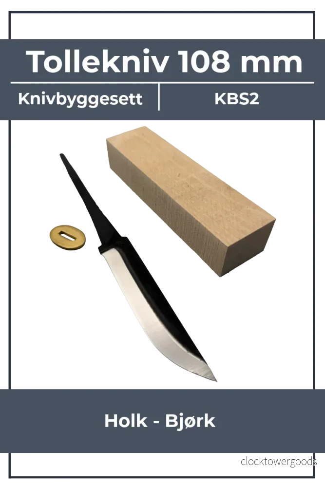 Knivbyggsats KBS2 – 108 mm med björk och holk Knivbyggsats KBS2 – 108 mm med björk och holk