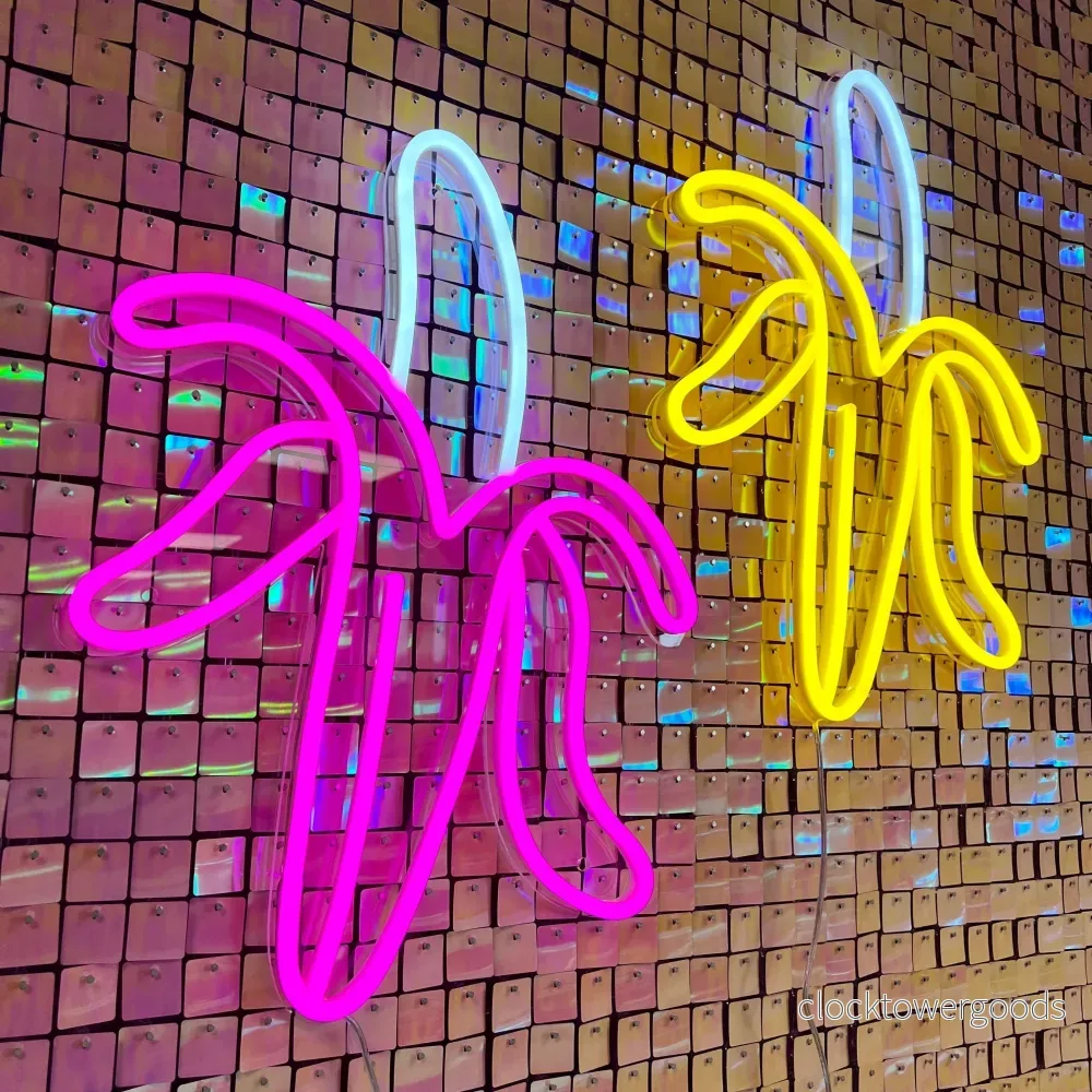 ”Banan” Led neonskylt. Hot pink. ”Banan” Led neonskylt. Hot pink.