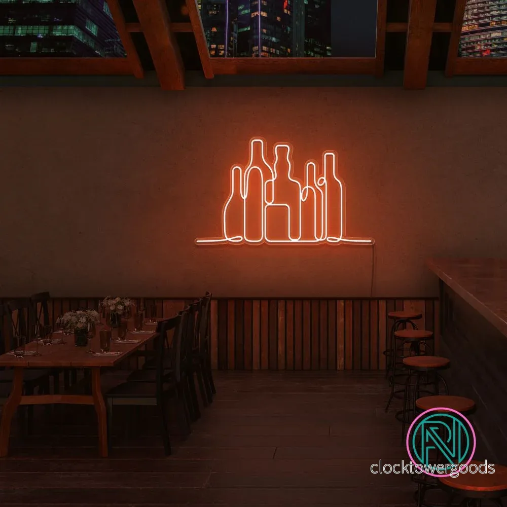 ”Flaskor” Led neonskylt. ”Flaskor” Led neonskylt.