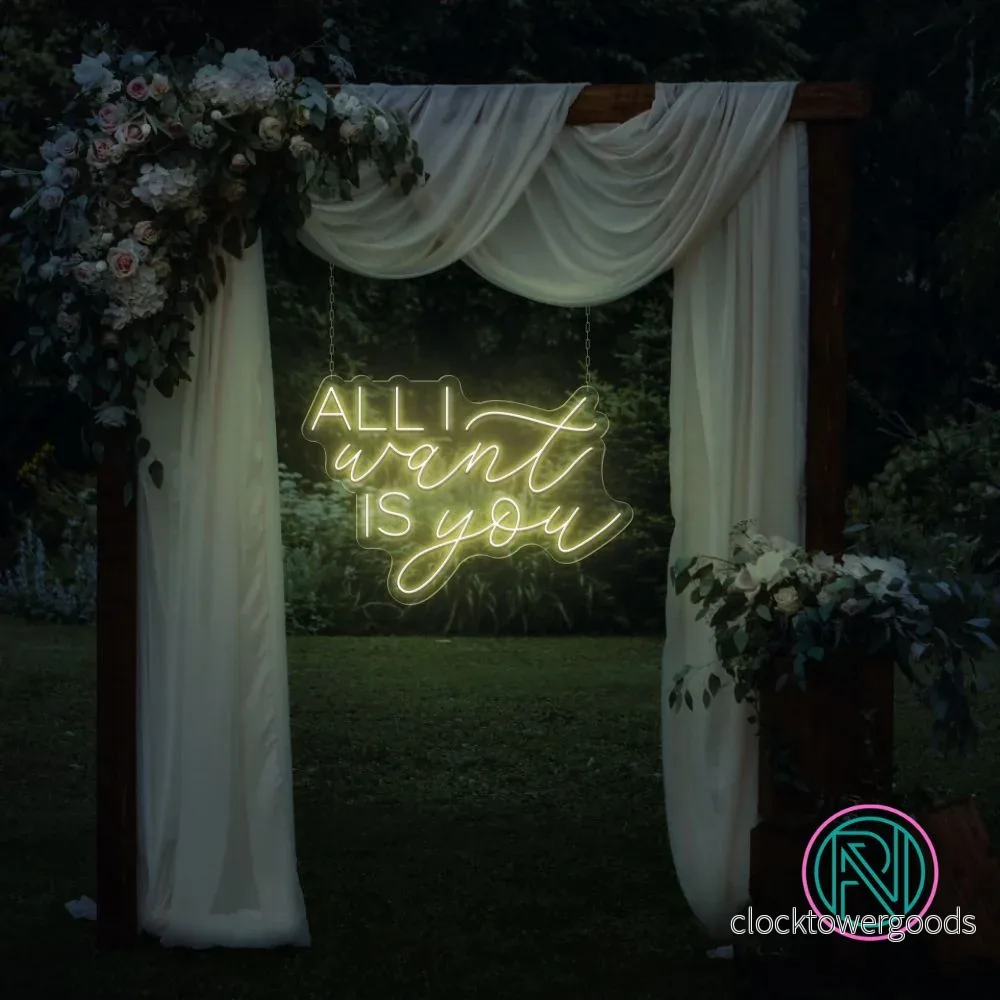 "ALL I want IS you" Led neonskylt. - Bild 2
