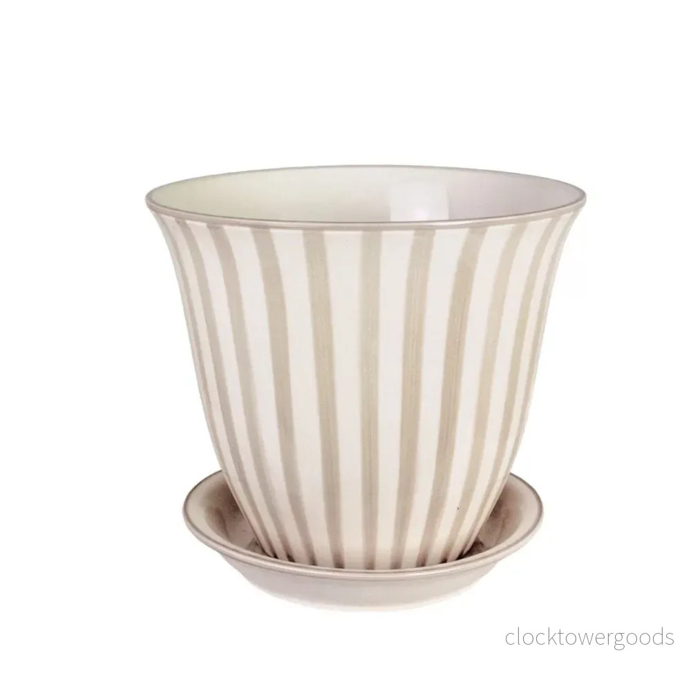 Kruka Miriam, Randig Beige, 22 cm