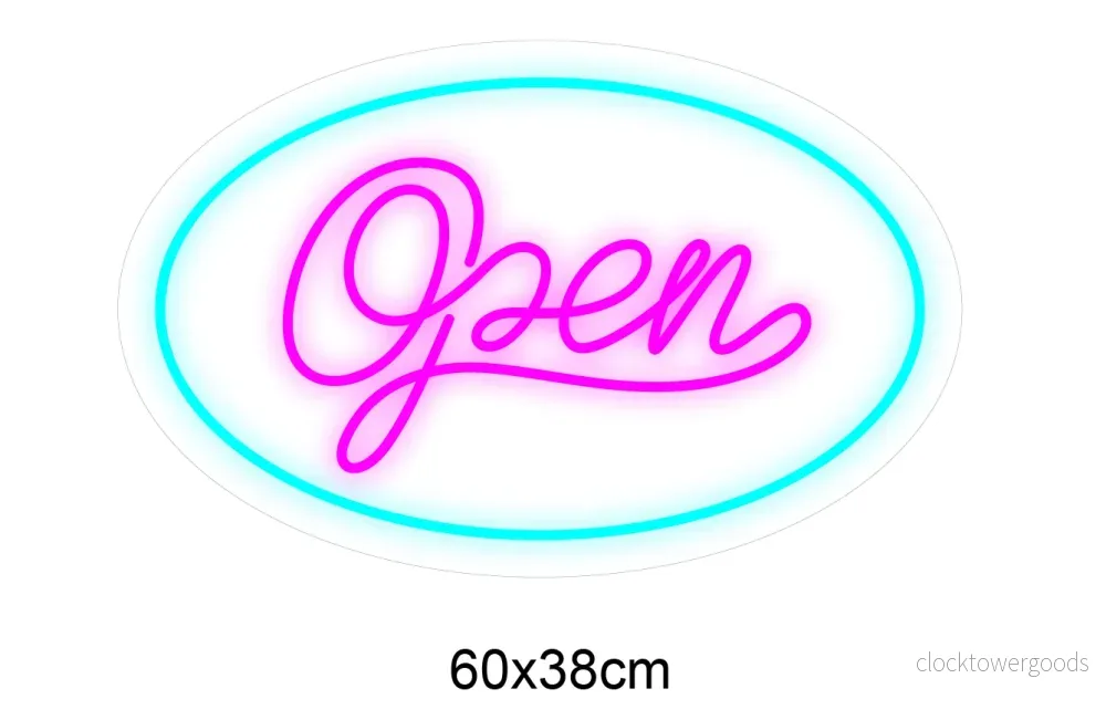 "Open, med ram" Led neonskylt - Bild 2