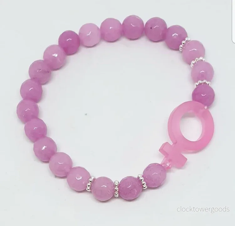 Facetterad Jade med rosa Venus