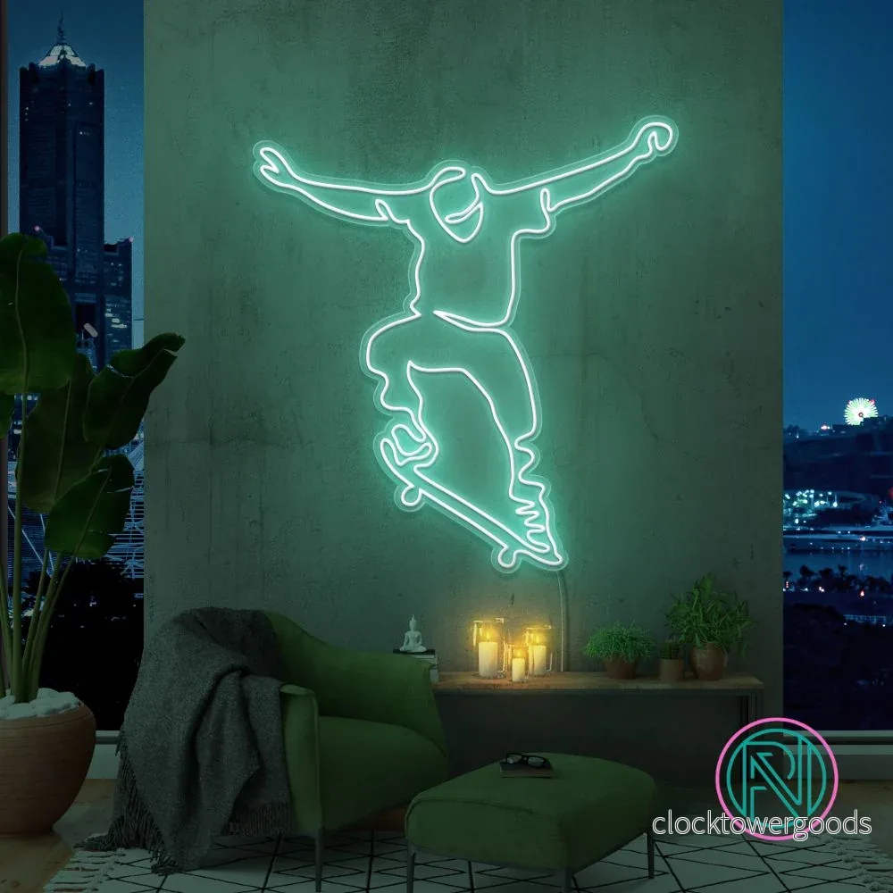 ”Skate” Led neonskylt. ”Skate” Led neonskylt.