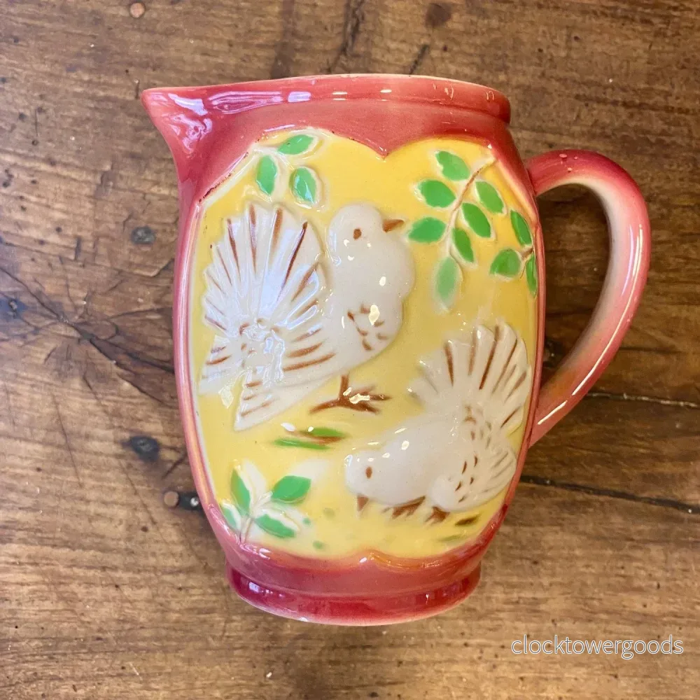 Vintage Bird Relief Pitcher – 17 cm - Bild 2