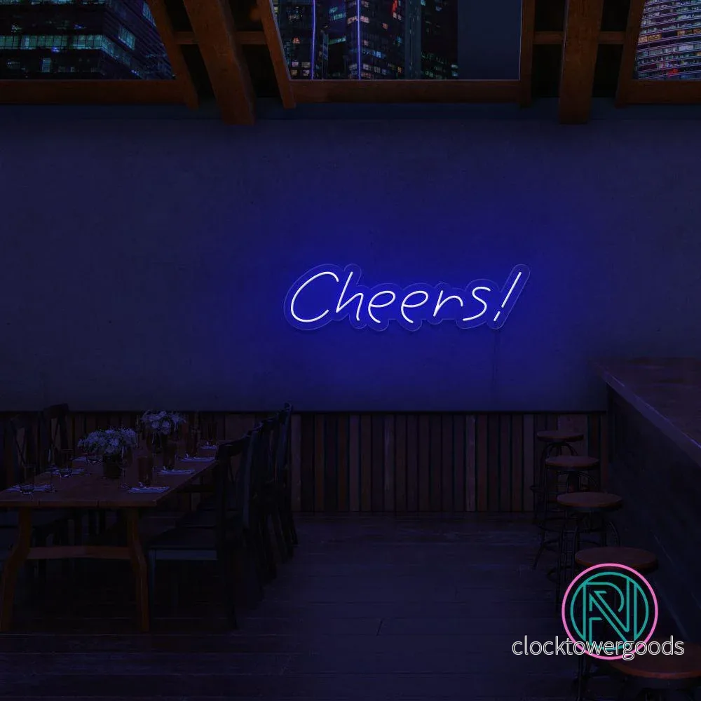 "Cheers!" Led neonskylt. - Bild 3
