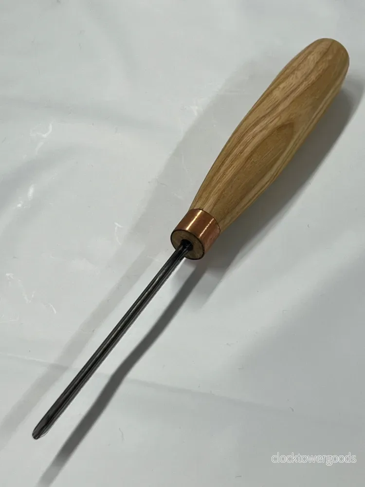 Träsniderijärn 80x2mm rak rundad mejsel K12/02 - Bild 2