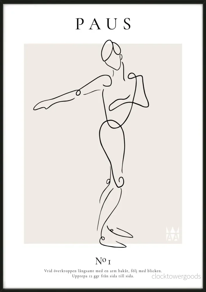 Paus Poster med lineart