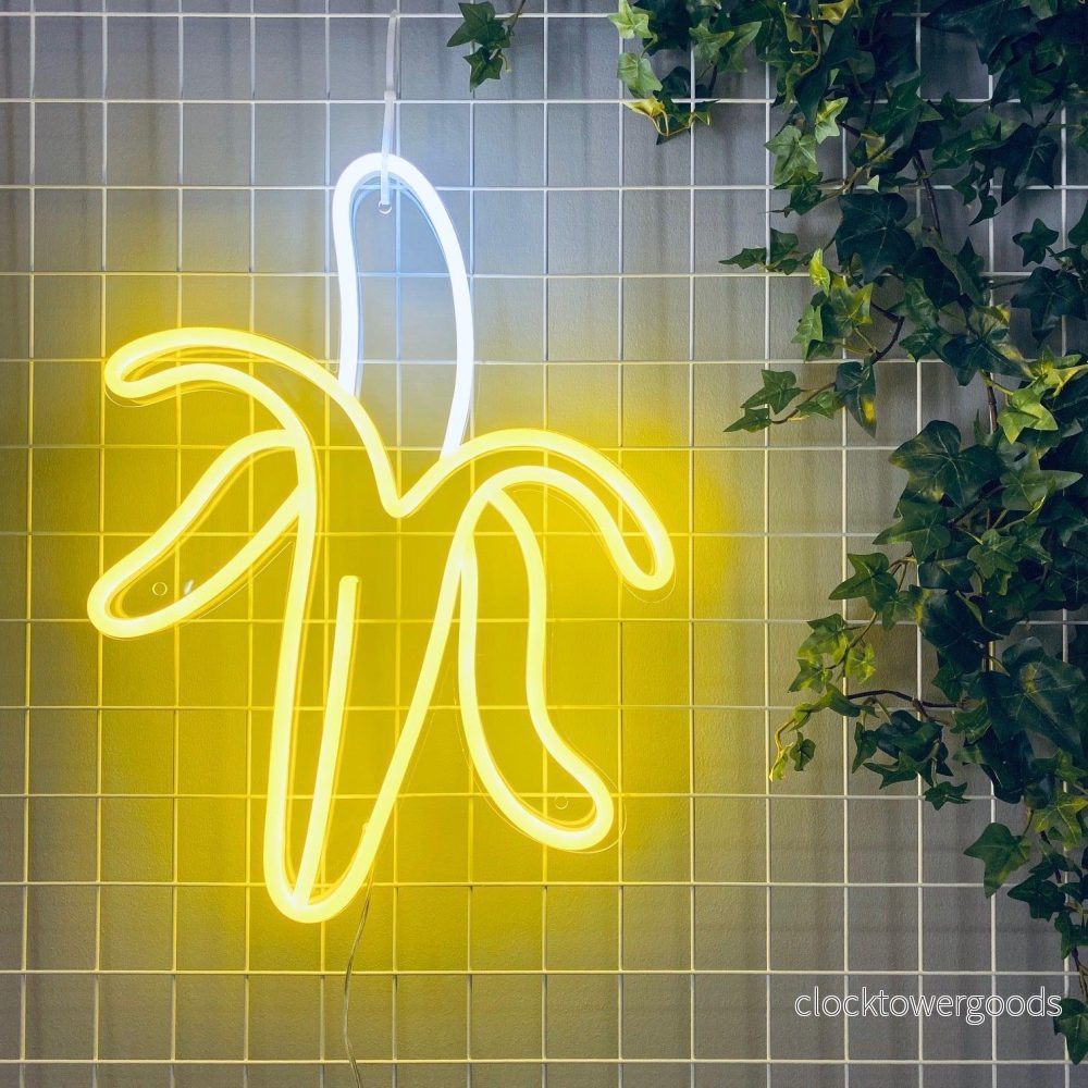 ”Banan” LED NEONSKYLT. Lemon yellow ”Banan” LED NEONSKYLT. Lemon yellow