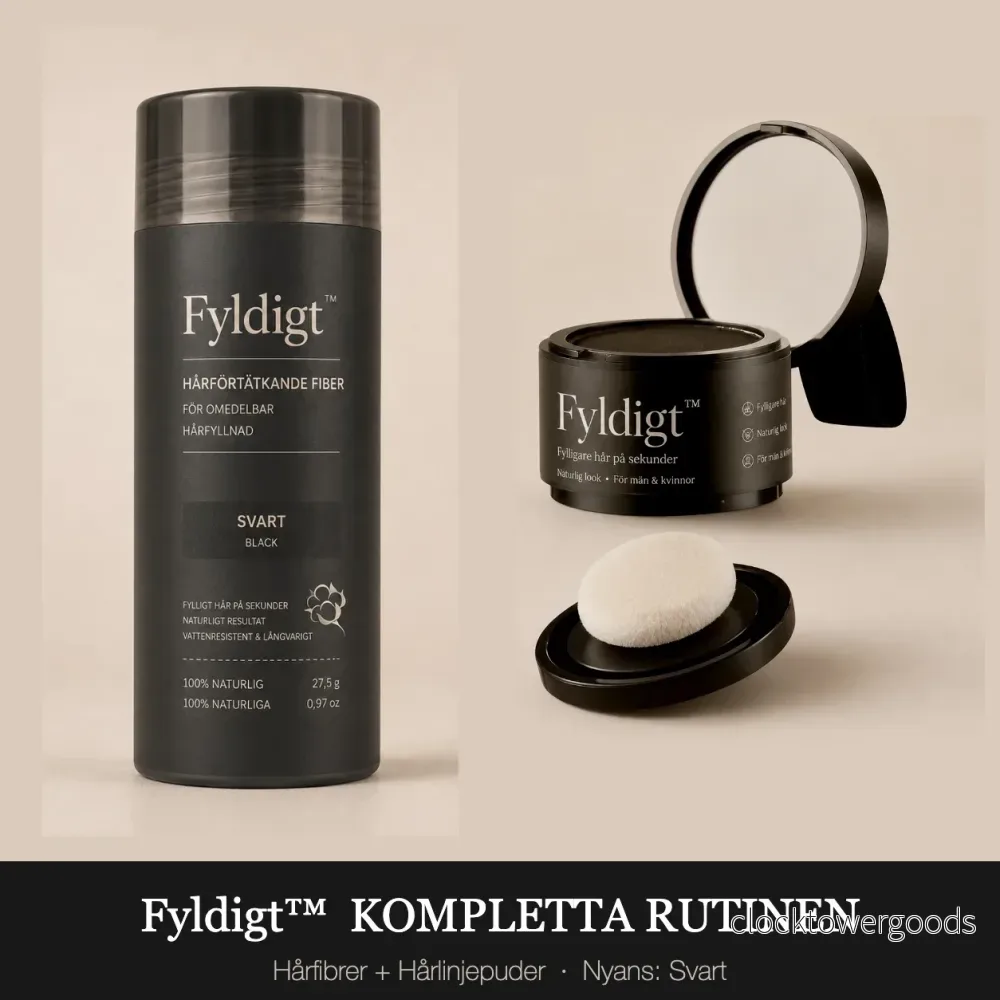 Fyldigt™ Kompletta Rutinen – Hårfibrer + Hårlinjepuder
