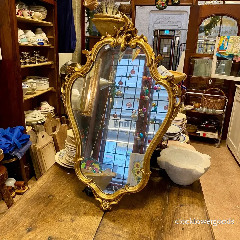 Vintage French Gilded Mirror – Rococo Style Vintage French Gilded Mirror – Rococo Style