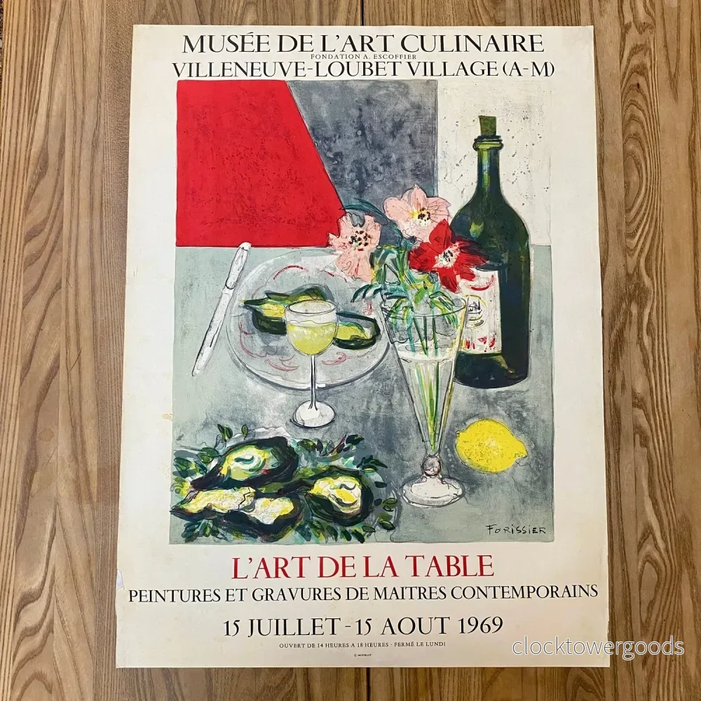 Roger Forissier “L’Art de la Table” Exhibition Poster – 1969