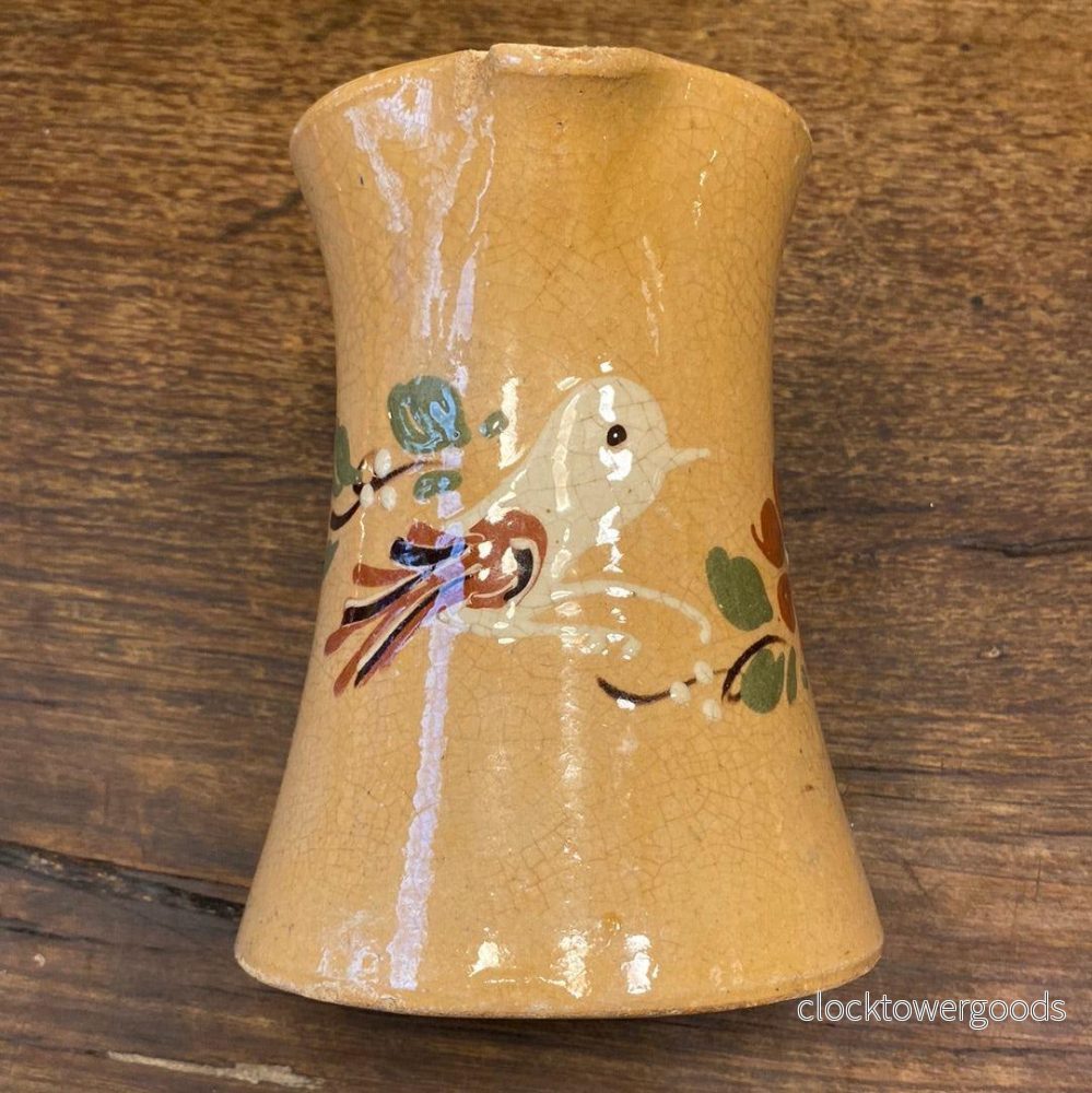 Hand-painted French Ceramic Pitcher – Bird & Floral Motif - Bild 2