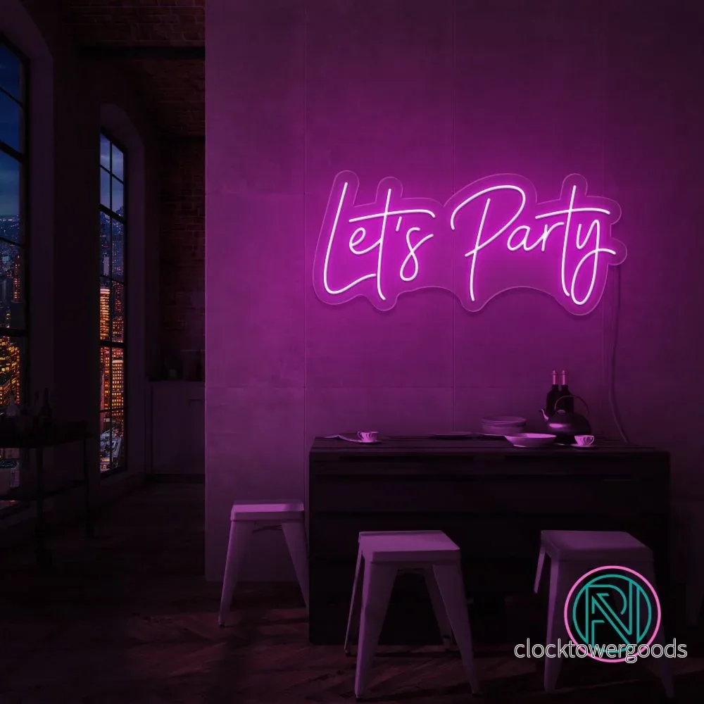 ”Let’s Party” Led neonskylt. ”Let’s Party” Led neonskylt.