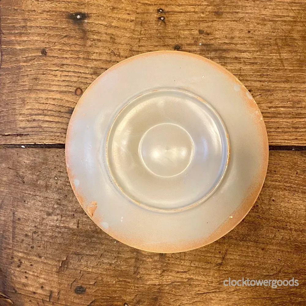 Vintage French Oyster Plate – Ivory & Terracotta - Bild 2