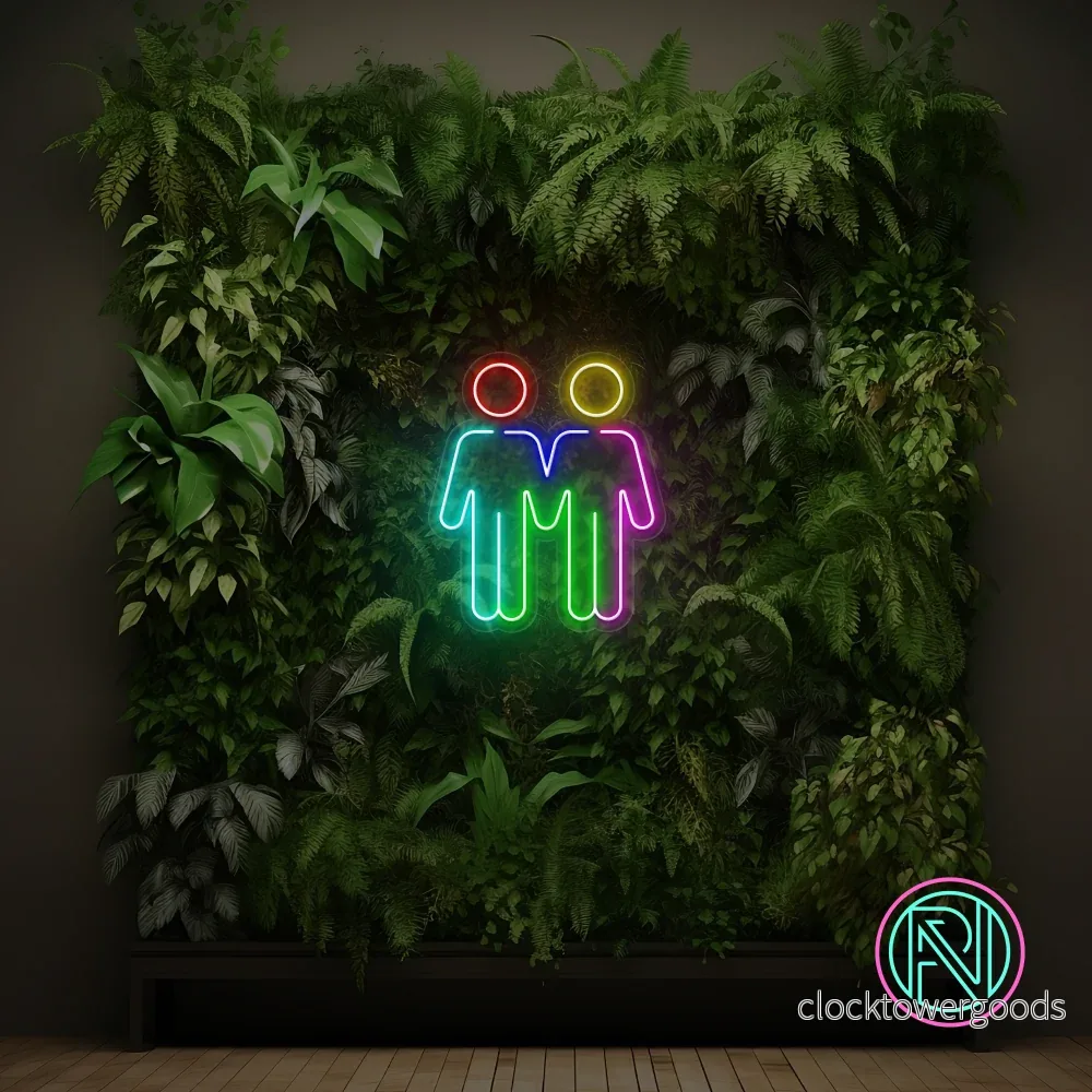 "Pojkar" Led neonskylt