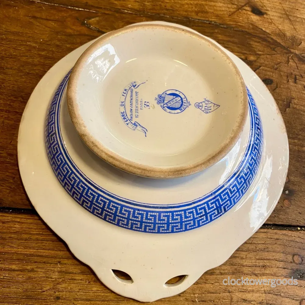Antique English Ironstone Pedestal Dish – B.W.M.&C - Bild 3