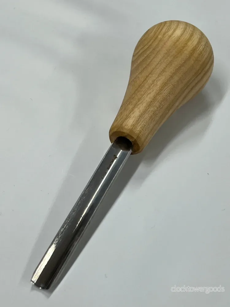 Träsniderijärn 75x14 mm – rak skölp P8/08 med kulhandtag - Bild 2