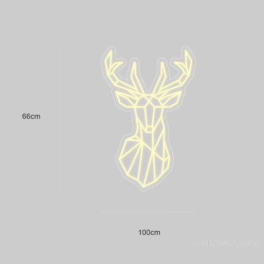 "RainDeer" Led neonskylt. Warm white. - Bild 2