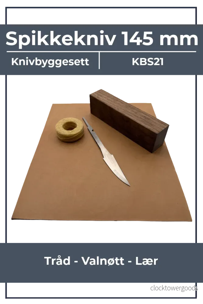 Knivbyggsats KBS21 – Mora 120, valnöt och slida Knivbyggsats KBS21 – Mora 120, valnöt och slida