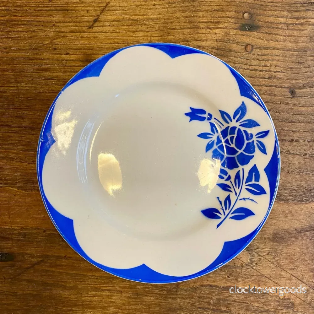 Vintage Digoin Sarreguemines “Corsica” Dinner Plate – Blue Floral Vintage Digoin Sarreguemines “Corsica” Dinner Plate – Blue Floral