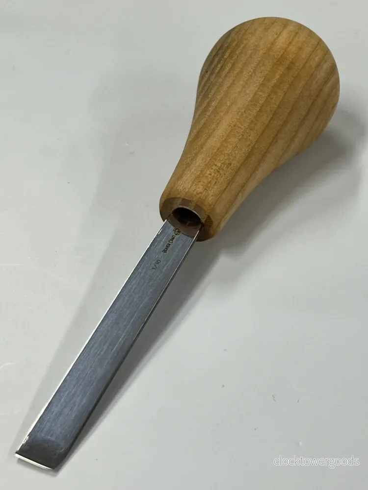 Träsniderijärn 75x10mm rakt, platt stämjärn P1/10 med kulhandtag - Bild 2