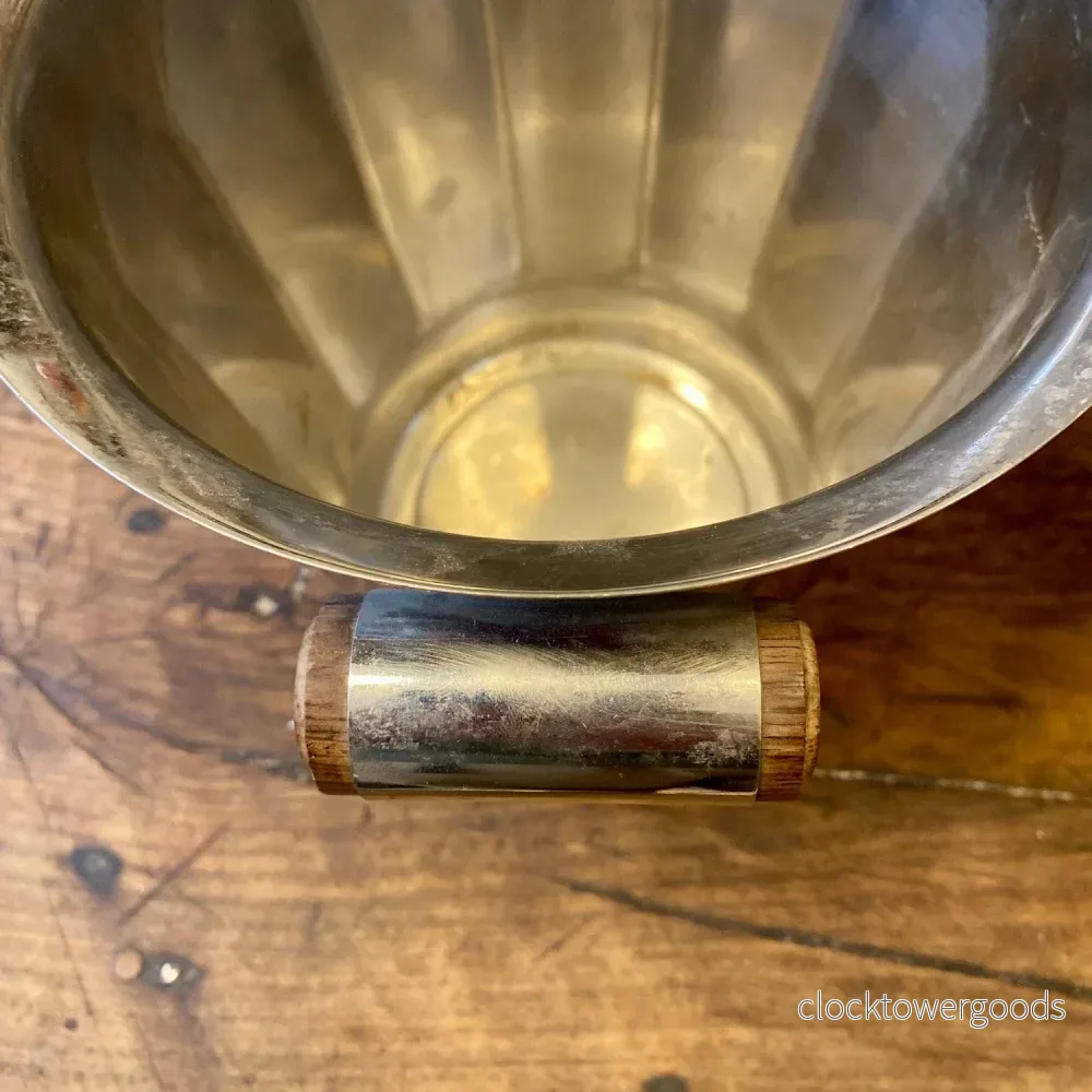 Vintage French Stainless Steel Champagne Bucket - Bild 3