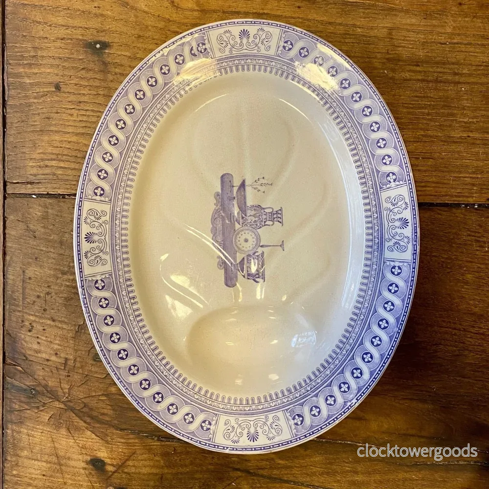 Vintage English Purple Transferware Serving Platter – Etruscan Vases Vintage English Purple Transferware Serving Platter – Etruscan Vases