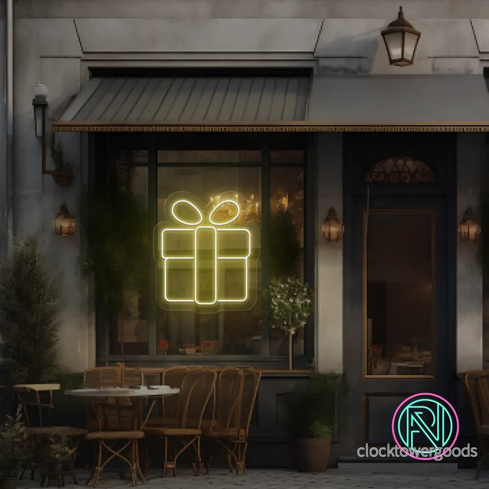 "Presentbox" Led neonskylt. - Bild 3