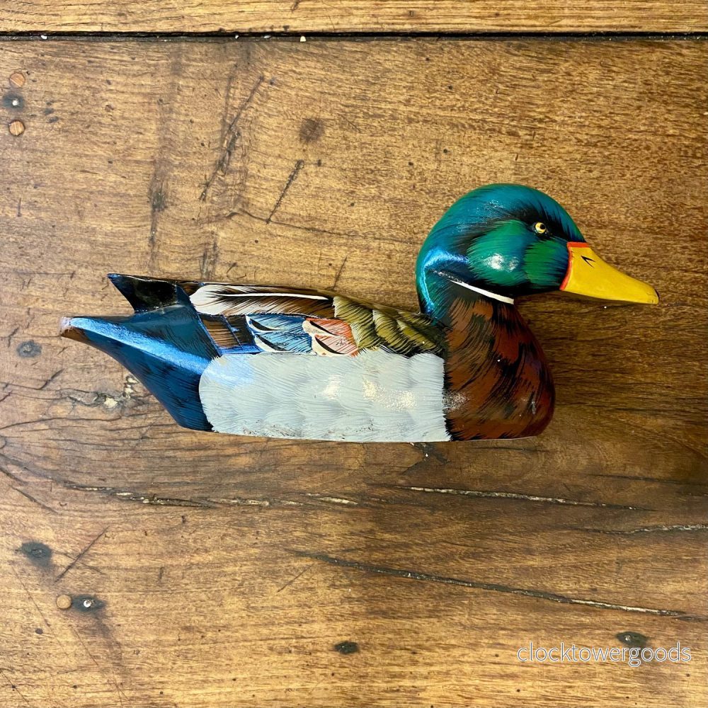 Vintage Hand-Painted Wooden Duck – France Vintage Hand-Painted Wooden Duck – France