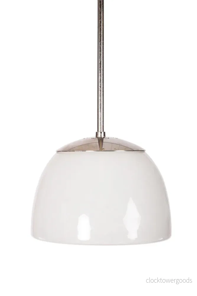 Pendelkupa vit frostat glas