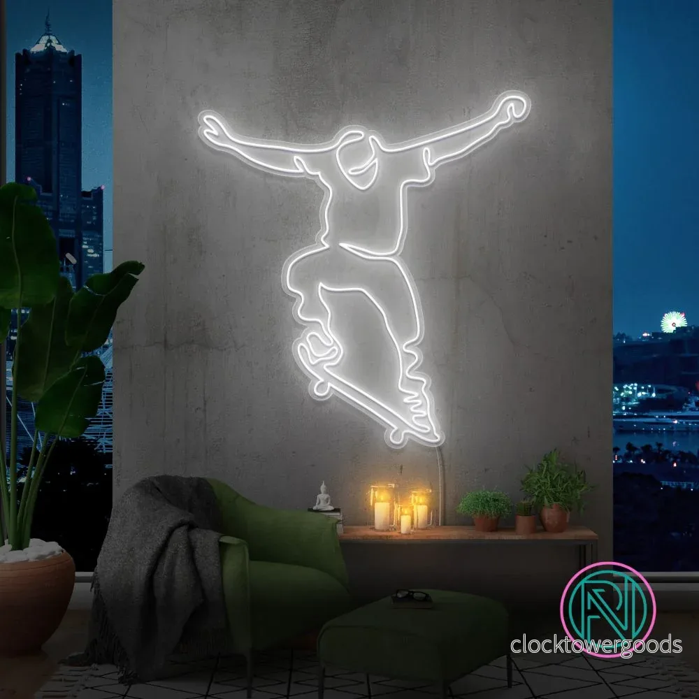 "Skate" Led neonskylt. - Bild 3