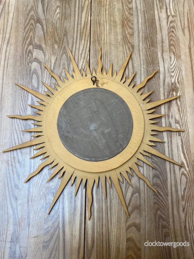 Vintage French Gilt Sunburst Mirror – 61 cm - Bild 2