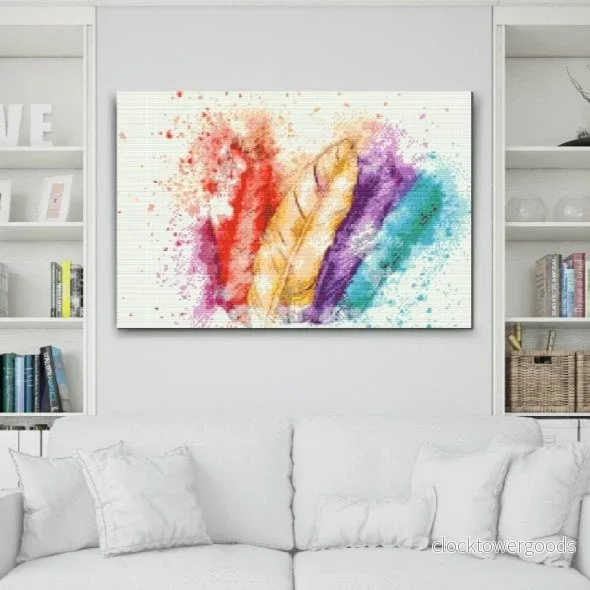FÄRGRIKA FJÄDRAR - diamond painting - Bild 2