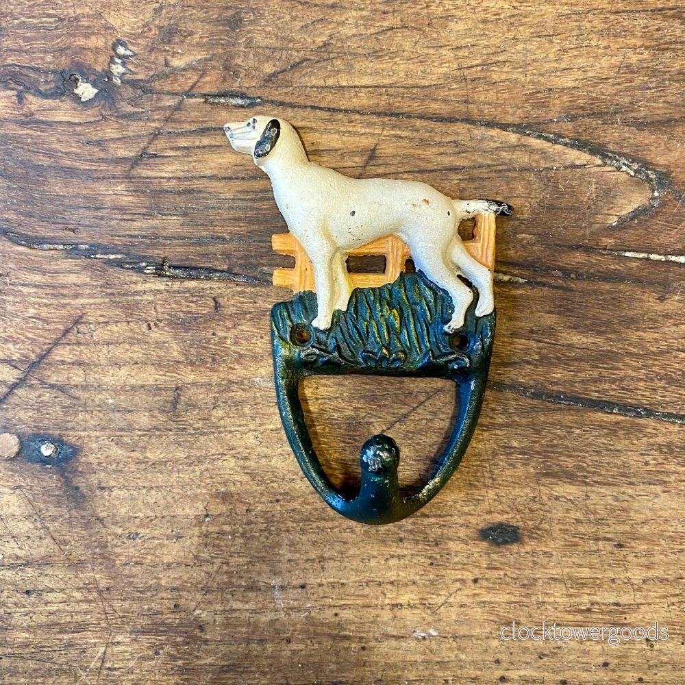 Vintage Cast Iron Dog Wall Hook Vintage Cast Iron Dog Wall Hook