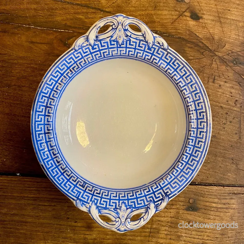 Antique English Ironstone Pedestal Dish – B.W.M.&C