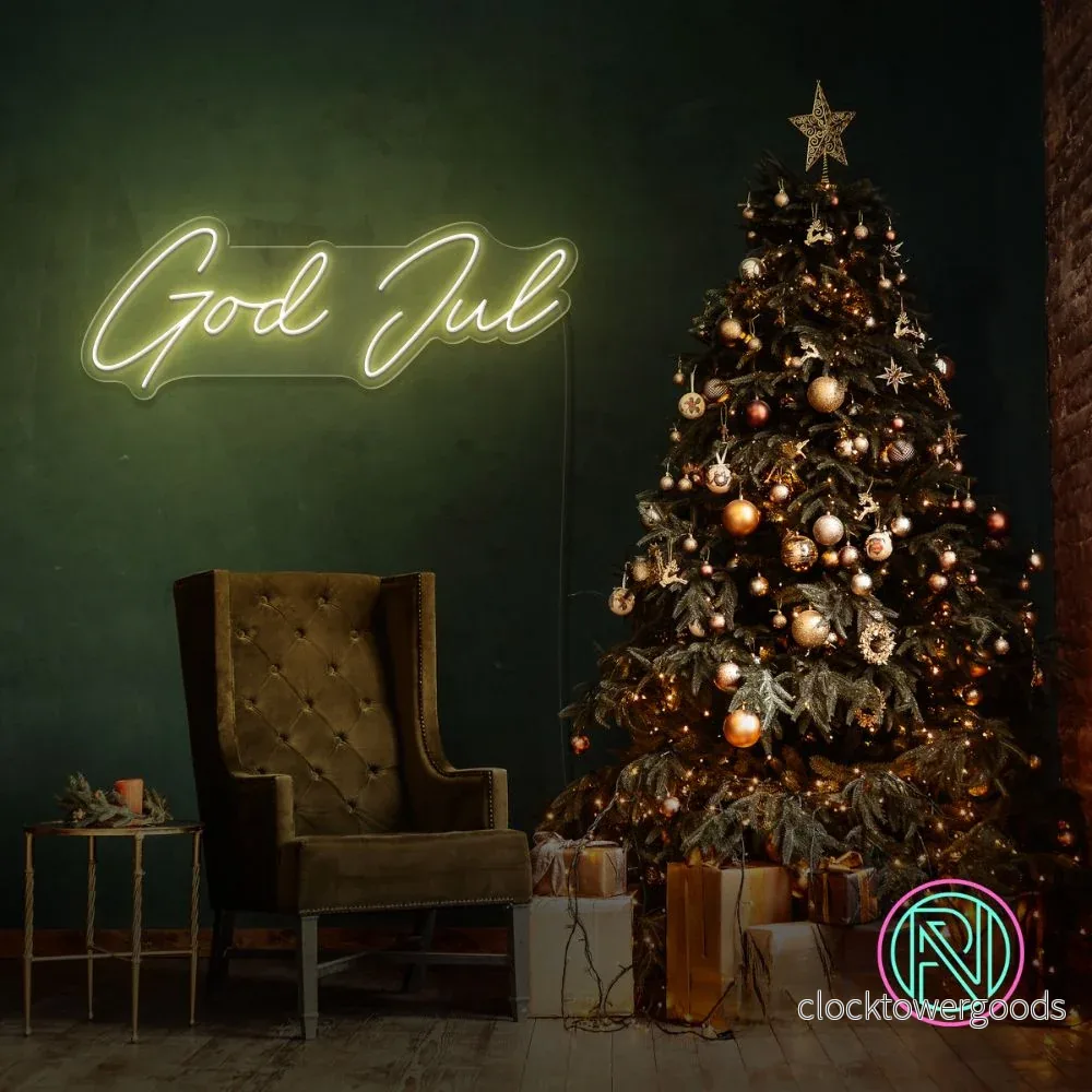 "God jul" LED NEONSKYLT. - Bild 2