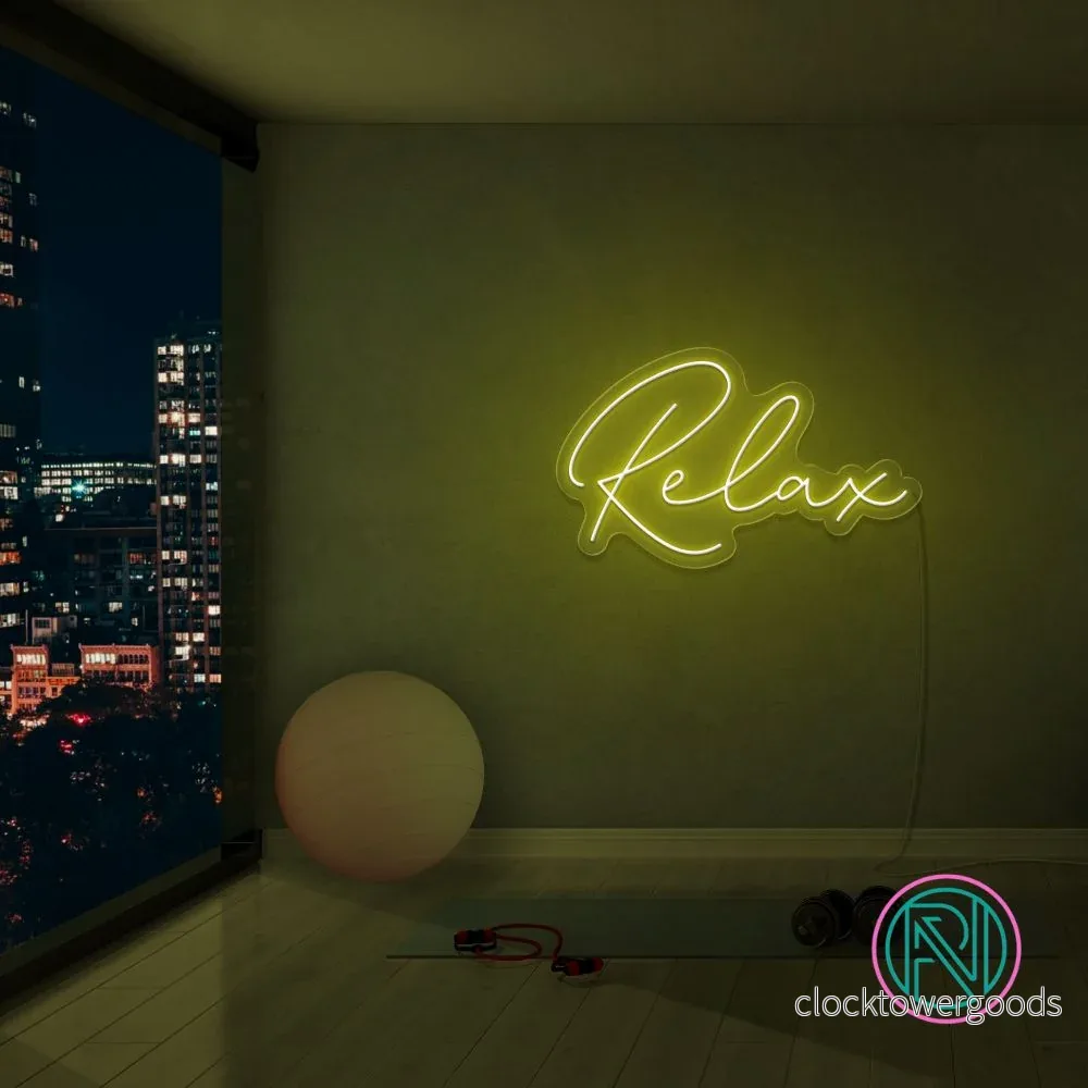"Relax" Led neonskylt. - Bild 3
