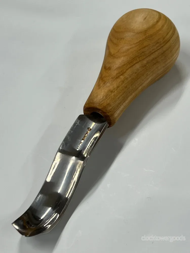 Träsniderijärn 75x14 mm – böjd skölp P8a/14 med kulhandtag - Bild 2