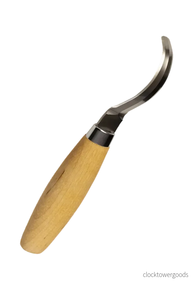 Morakniv 163 dubbeleggad skedkniv med läderslida